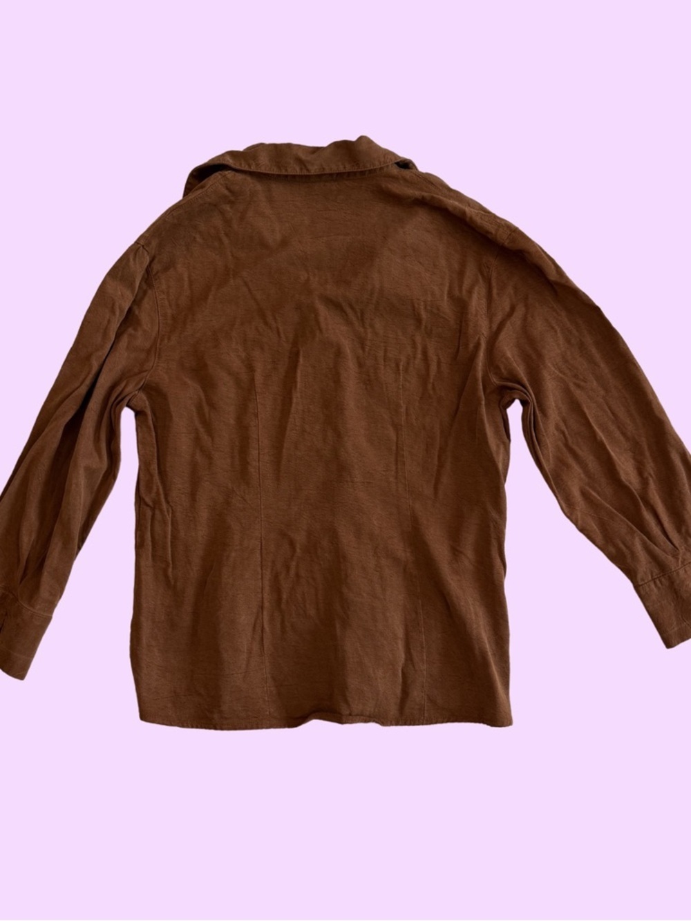 Tianello Women's Button-Down Shirt in Warm Brown - Picture 3 of 6
